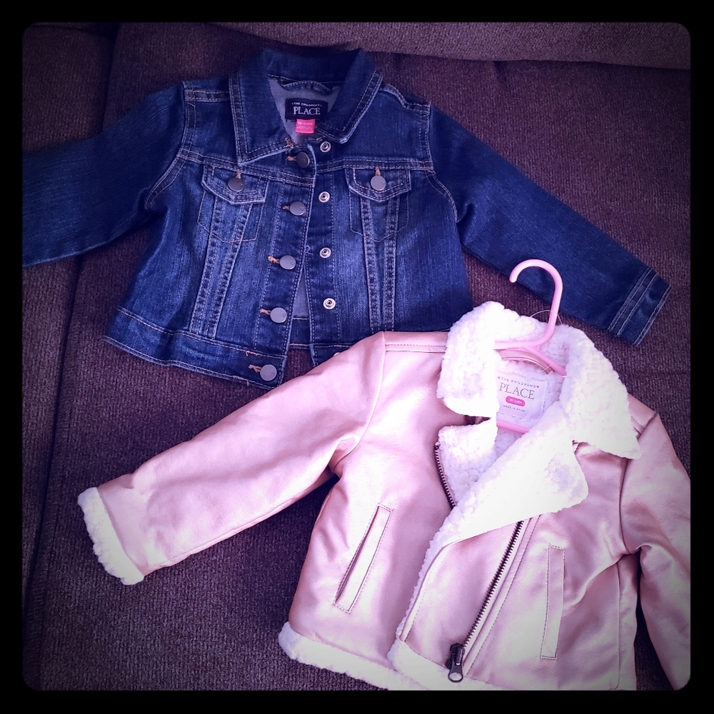 2 Children place jackets